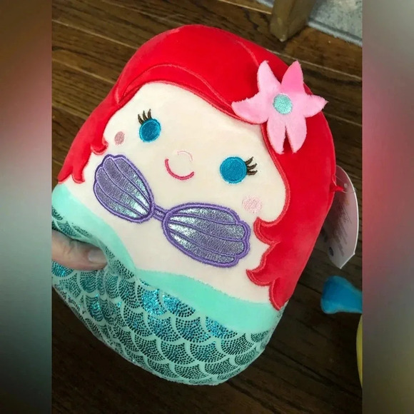 Original Squishmallows x Disney: The Little Mermaid - 8” Ariel and 5” Flounder - Picture 4 of 11
